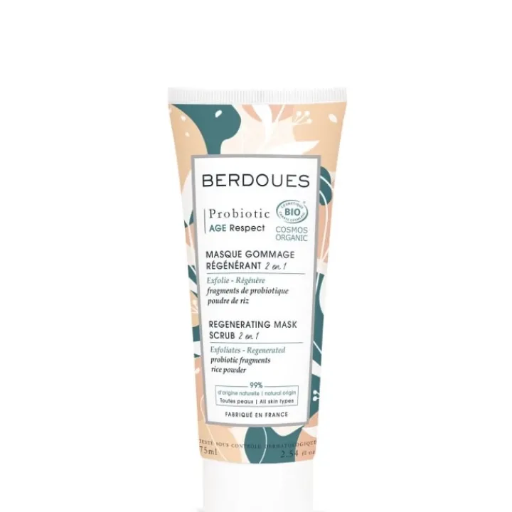 Berdoues Probiotic Age Respect Masque Gommage Régénérant 2 en 1