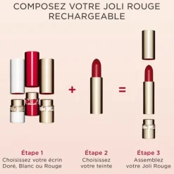 CLARINS Joli Rouge Brillant                Rouge à Lèvres Rechargeable