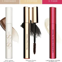 CLARINS Lash & Brow Double Fix’ Mascara                 Top Coat Waterproof Fixateur Longue Tenue