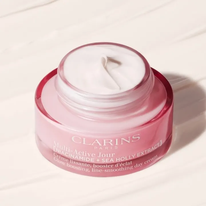 CLARINS Multi-Active Jour Crème lissante, booster d’éclat – Peaux sèches