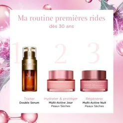 CLARINS Multi-Active Jour Crème lissante, booster d’éclat – Peaux sèches