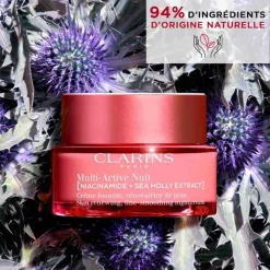 CLARINS Multi-Active Nuit                Crème lissante, rénovatrice de peau – Peaux sèches