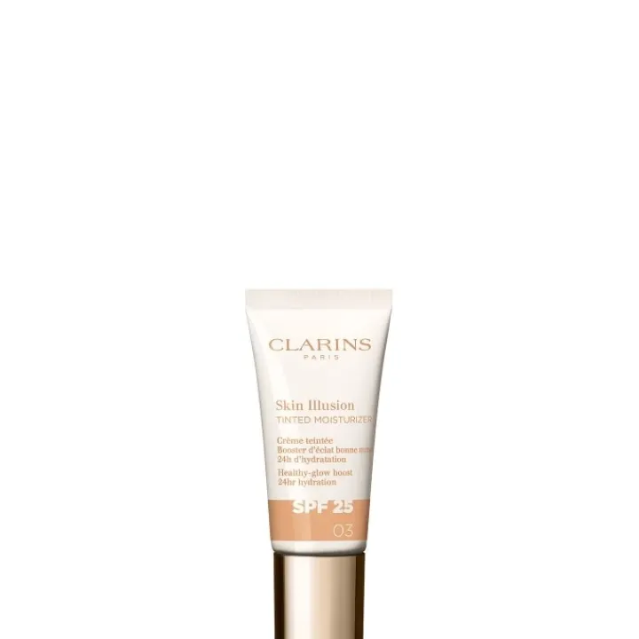CLARINS Skin Illusion Tinted Moisturizer SPF25 Crème Teintée Booster d'Éclat - Format Voyage