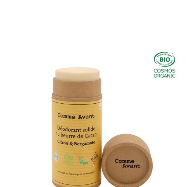 Comme Avant Déodorant Solide Au Beurre de Cacao Citron & Bergamote