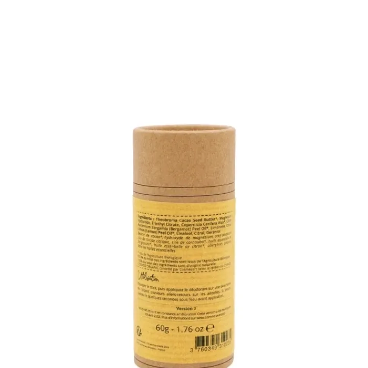 Comme Avant Déodorant Solide Au Beurre de Cacao Citron & Bergamote