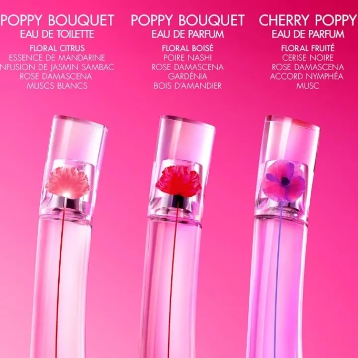 Femme KENZO Flower By Cherry Poppy Eau de Parfum Notes Florales Fruitées