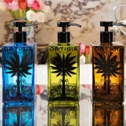 Ortigia Sicilia Ambra Nera                Savon Liquide - Flacon en Verre Rechargeable