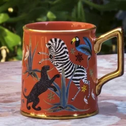 Ortigia Sicilia Jungle Corallo                Mug en Céramique
