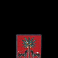 Ortigia Sicilia Ortigia Plateau Carré Rouge en Laque