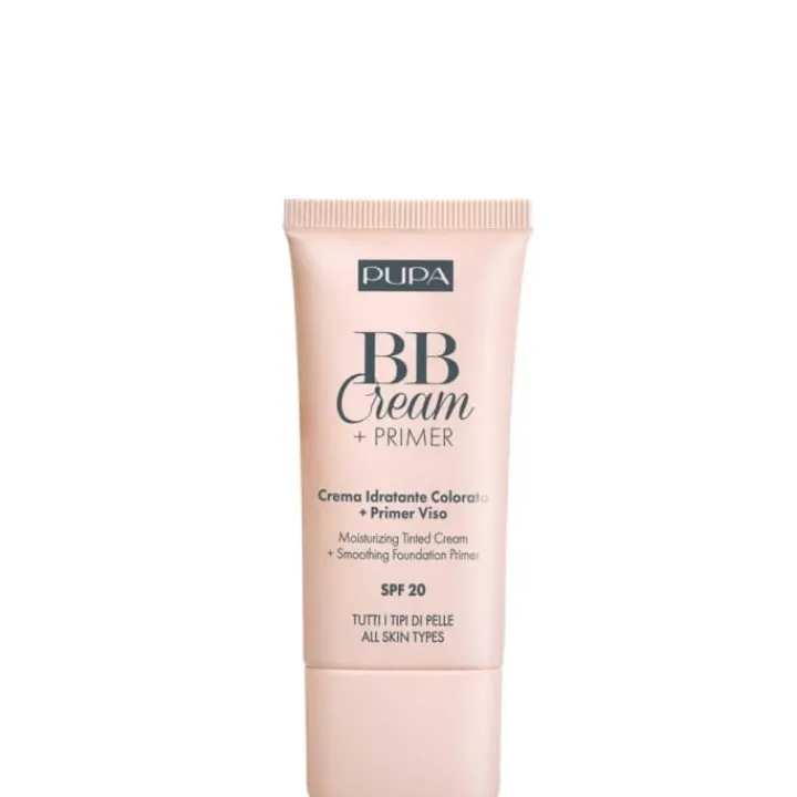 Pupa BB Cream + Primer Tout Type de Peau Crème Hydratante Teintée + Base de Pré-maquillage