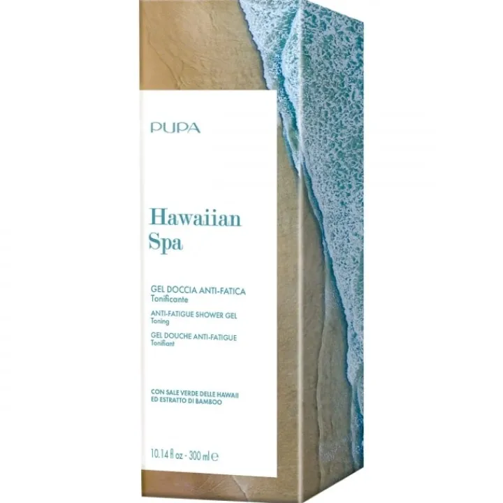Pupa Hawaiian Spa Gel Douche Anti-Fatigue A Base de Sel Vert d’Hawaï et Extrait de Bambou
