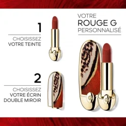 GUERLAIN Rouge G de Majestic Feathers                L’Écrin Bijou Double Miroir - Peacock