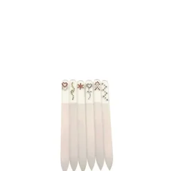 Samsar Lime en verre Blanche avec Strass                14,5 cm